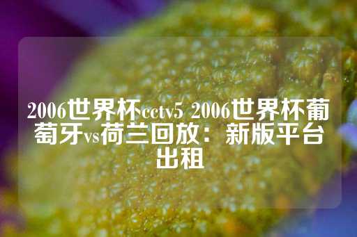 2006世界杯cctv5 2006世界杯葡萄牙vs荷兰回放：新版平台出租