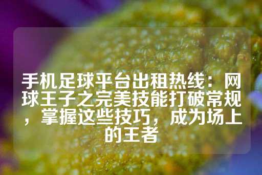 手机足球平台出租热线：网球王子之完美技能打破常规，掌握这些技巧，成为场上的王者