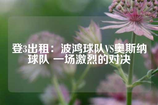 登3出租：波鸿球队VS奥斯纳球队 一场激烈的对决-第1张图片-皇冠信用盘出租