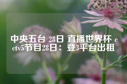 中央五台 28日 直播世界杯 cctv5节目28日：登3平台出租