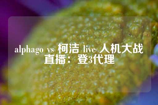 alphago vs 柯洁 live 人机大战直播：登3代理