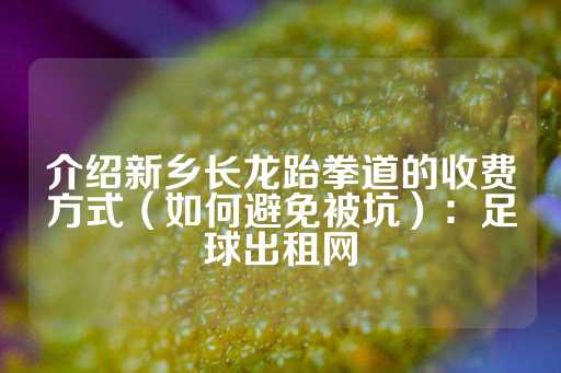 介绍新乡长龙跆拳道的收费方式（如何避免被坑）：足球出租网