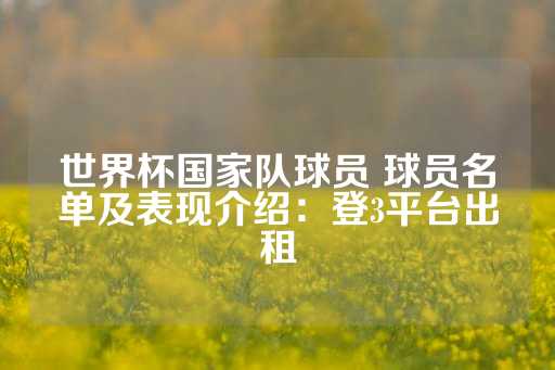 世界杯国家队球员 球员名单及表现介绍：登3平台出租-第1张图片-皇冠信用盘出租