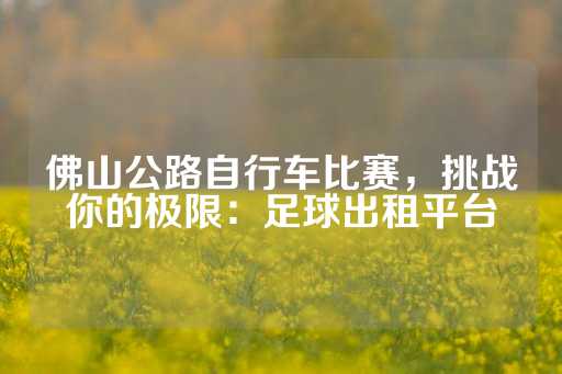 佛山公路自行车比赛，挑战你的极限：足球出租平台