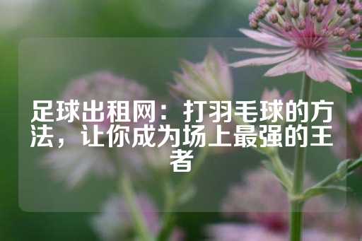 足球出租网：打羽毛球的方法，让你成为场上最强的王者