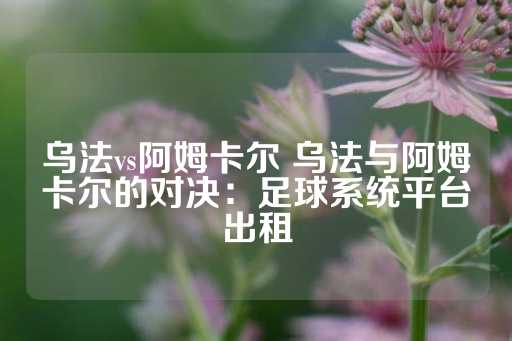 乌法vs阿姆卡尔 乌法与阿姆卡尔的对决：足球系统平台出租