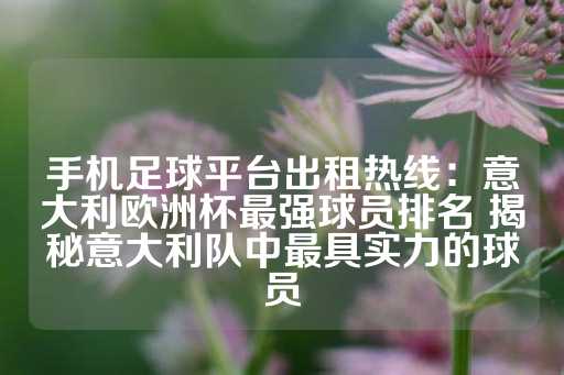 手机足球平台出租热线：意大利欧洲杯最强球员排名 揭秘意大利队中最具实力的球员