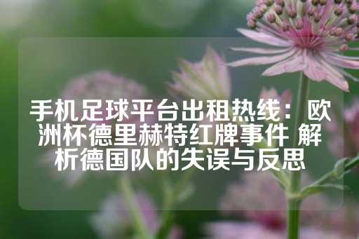 手机足球平台出租热线：欧洲杯德里赫特红牌事件 解析德国队的失误与反思