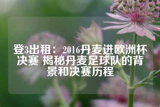 登3出租：2016丹麦进欧洲杯决赛 揭秘丹麦足球队的背景和决赛历程-第1张图片-皇冠信用盘出租