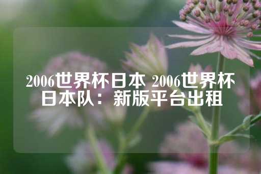 2006世界杯日本 2006世界杯日本队：新版平台出租-第1张图片-皇冠信用盘出租