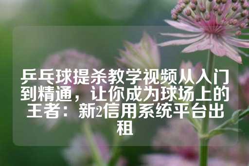 乒乓球提杀教学视频从入门到精通，让你成为球场上的王者：新2信用系统平台出租-第1张图片-皇冠信用盘出租