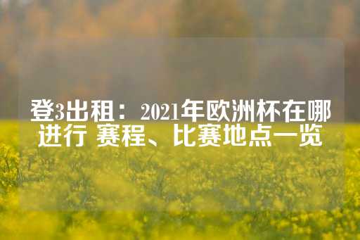 登3出租：2021年欧洲杯在哪进行 赛程、比赛地点一览