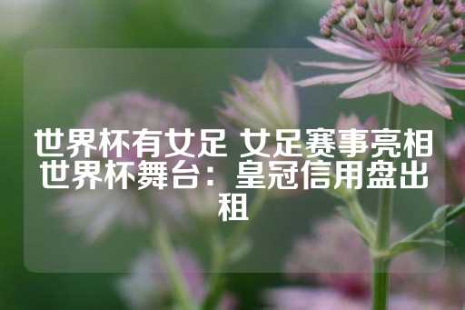 世界杯有女足 女足赛事亮相世界杯舞台：皇冠信用盘出租-第1张图片-皇冠信用盘出租