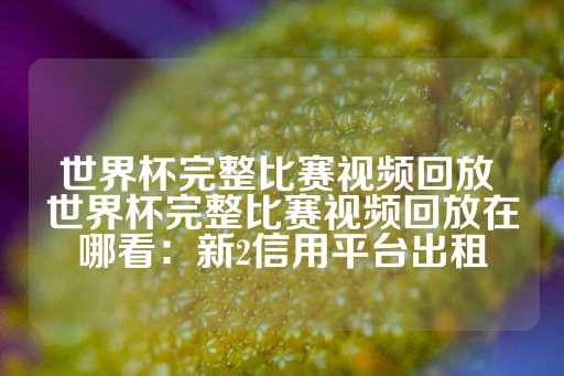 世界杯完整比赛视频回放 世界杯完整比赛视频回放在哪看：新2信用平台出租