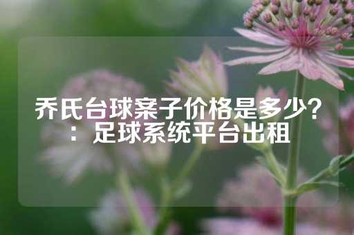 乔氏台球案子价格是多少？：足球系统平台出租-第1张图片-皇冠信用盘出租