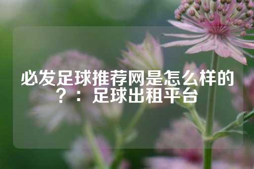 必发足球推荐网是怎么样的？：足球出租平台