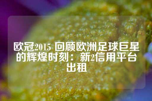 欧冠2015 回顾欧洲足球巨星的辉煌时刻：新2信用平台出租-第1张图片-皇冠信用盘出租