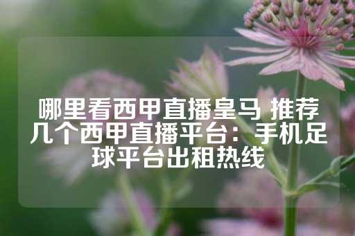 哪里看西甲直播皇马 推荐几个西甲直播平台：手机足球平台出租热线-第1张图片-皇冠信用盘出租