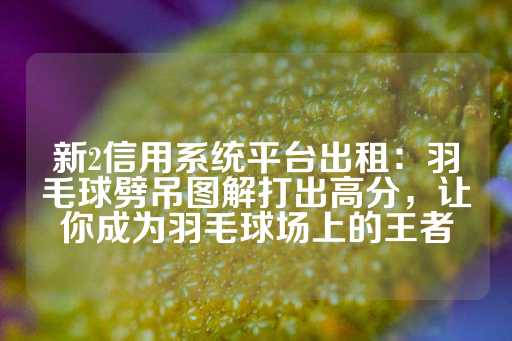 新2信用系统平台出租：羽毛球劈吊图解打出高分，让你成为羽毛球场上的王者-第1张图片-皇冠信用盘出租