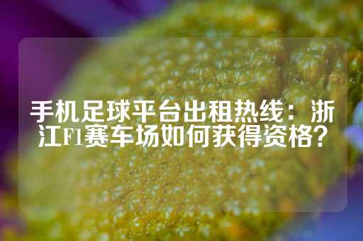 手机足球平台出租热线：浙江F1赛车场如何获得资格？-第1张图片-皇冠信用盘出租