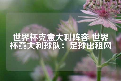 世界杯克意大利阵容 世界杯意大利球队：足球出租网-第1张图片-皇冠信用盘出租