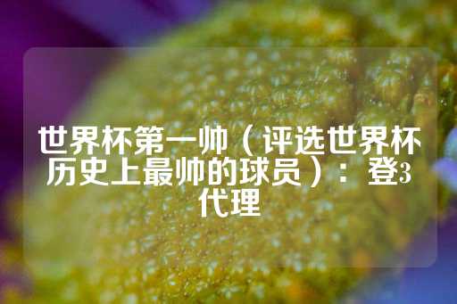 世界杯第一帅（评选世界杯历史上最帅的球员）：登3代理