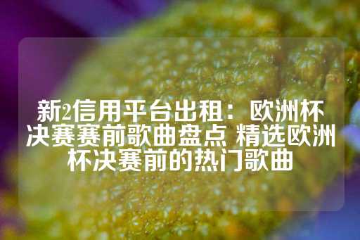 新2信用平台出租：欧洲杯决赛赛前歌曲盘点 精选欧洲杯决赛前的热门歌曲