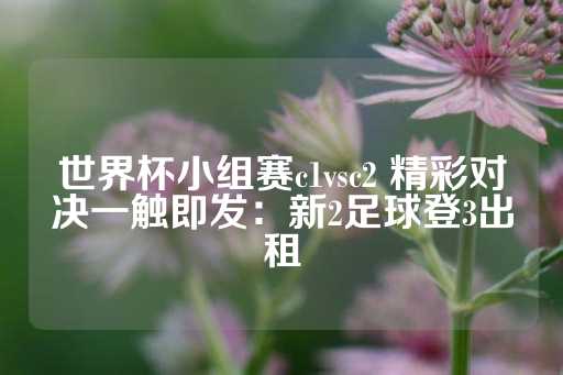 世界杯小组赛c1vsc2 精彩对决一触即发：新2足球登3出租-第1张图片-皇冠信用盘出租