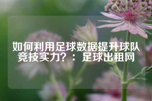 如何利用足球数据提升球队竞技实力？：足球出租网