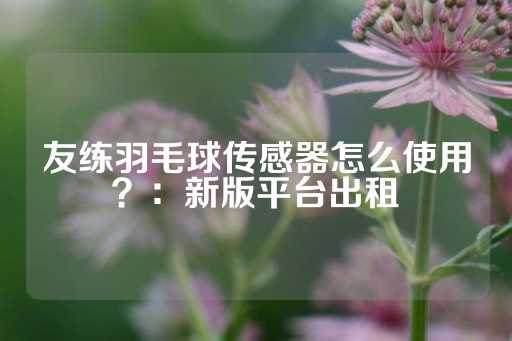 友练羽毛球传感器怎么使用？：新版平台出租