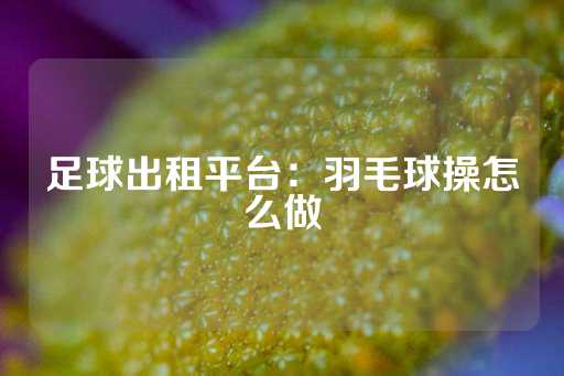 足球出租平台：羽毛球操怎么做