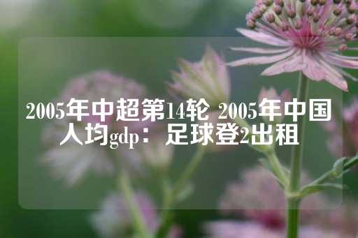 2005年中超第14轮 2005年中国人均gdp：足球登2出租