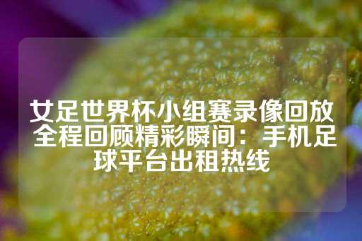 女足世界杯小组赛录像回放 全程回顾精彩瞬间：手机足球平台出租热线