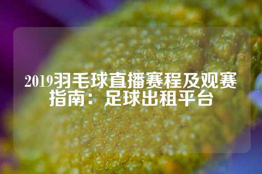 2019羽毛球直播赛程及观赛指南：足球出租平台