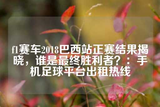 f1赛车2018巴西站正赛结果揭晓，谁是最终胜利者？：手机足球平台出租热线-第1张图片-皇冠信用盘出租