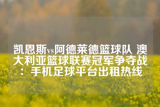 凯恩斯vs阿德莱德篮球队 澳大利亚篮球联赛冠军争夺战：手机足球平台出租热线-第1张图片-皇冠信用盘出租