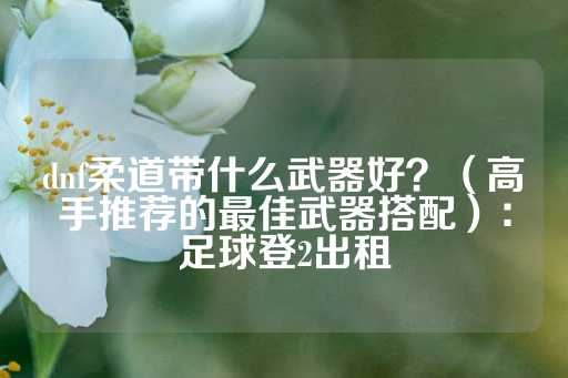 dnf柔道带什么武器好？（高手推荐的最佳武器搭配）：足球登2出租-第1张图片-皇冠信用盘出租