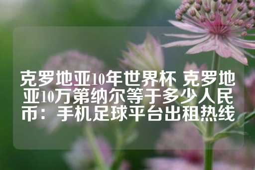 克罗地亚10年世界杯 克罗地亚10万第纳尔等于多少人民币：手机足球平台出租热线