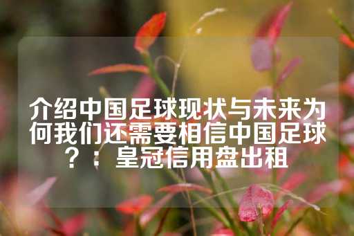 介绍中国足球现状与未来为何我们还需要相信中国足球？：皇冠信用盘出租-第1张图片-皇冠信用盘出租