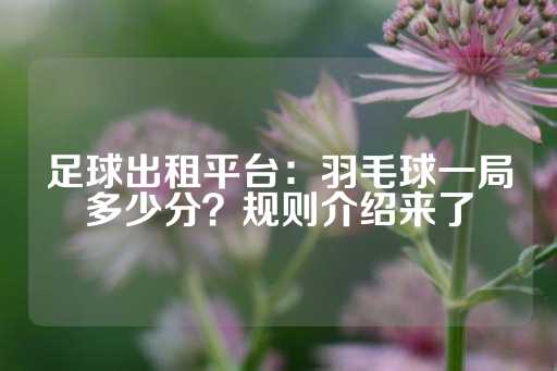 足球出租平台：羽毛球一局多少分？规则介绍来了-第1张图片-皇冠信用盘出租