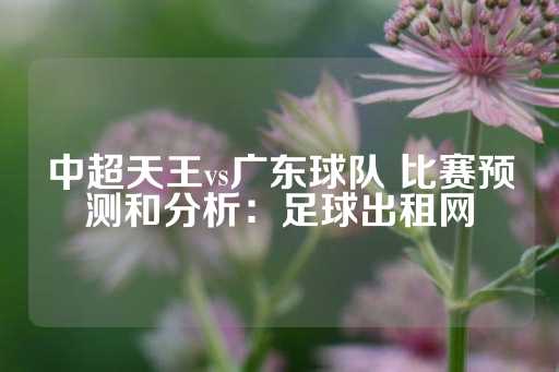 中超天王vs广东球队 比赛预测和分析：足球出租网-第1张图片-皇冠信用盘出租