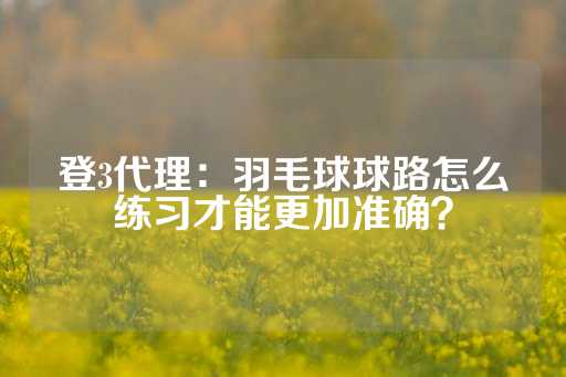 登3代理：羽毛球球路怎么练习才能更加准确？-第1张图片-皇冠信用盘出租