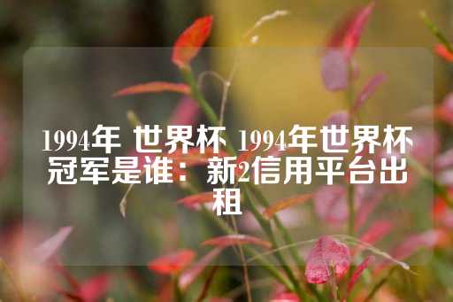 1994年 世界杯 1994年世界杯冠军是谁：新2信用平台出租-第1张图片-皇冠信用盘出租