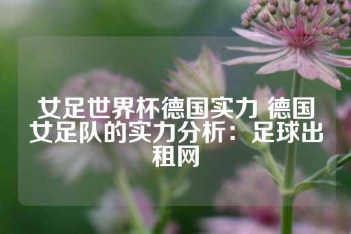 女足世界杯德国实力 德国女足队的实力分析：足球出租网-第1张图片-皇冠信用盘出租