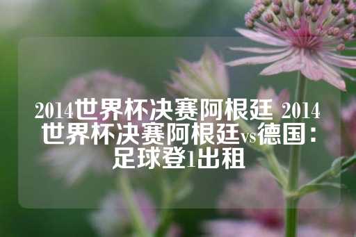 2014世界杯决赛阿根廷 2014世界杯决赛阿根廷vs德国：足球登1出租