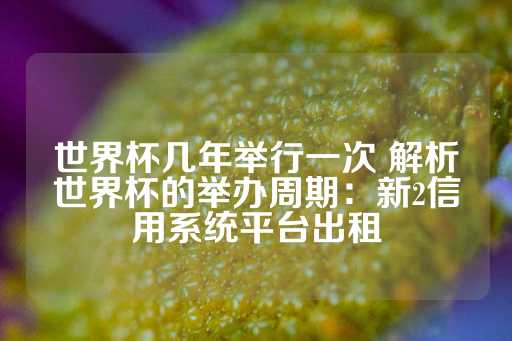 世界杯几年举行一次 解析世界杯的举办周期：新2信用系统平台出租-第1张图片-皇冠信用盘出租