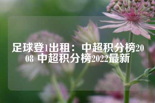 足球登1出租：中超积分榜2008 中超积分榜2022最新