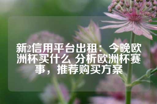 新2信用平台出租：今晚欧洲杯买什么 分析欧洲杯赛事，推荐购买方案-第1张图片-皇冠信用盘出租