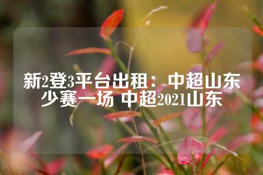 新2登3平台出租：中超山东少赛一场 中超2021山东-第1张图片-皇冠信用盘出租