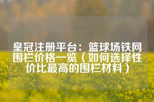 皇冠注册平台：篮球场铁网围栏价格一览（如何选择性价比最高的围栏材料）-第1张图片-皇冠信用盘出租